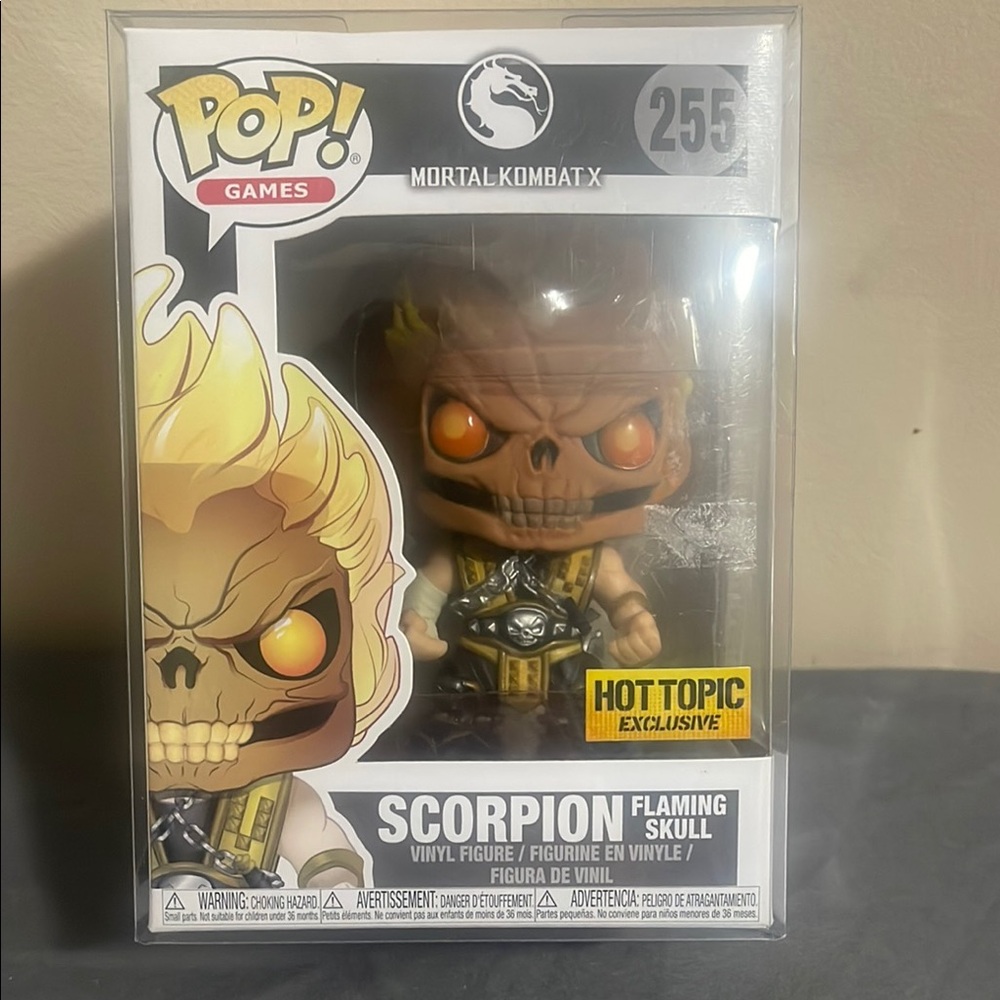 Funko Pop Games Mortal Kombat X SCORPION FLAMING SKULL #255